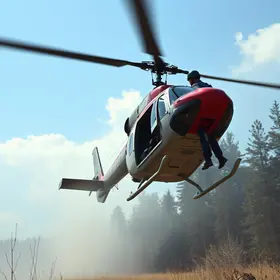 queda de helicóptero